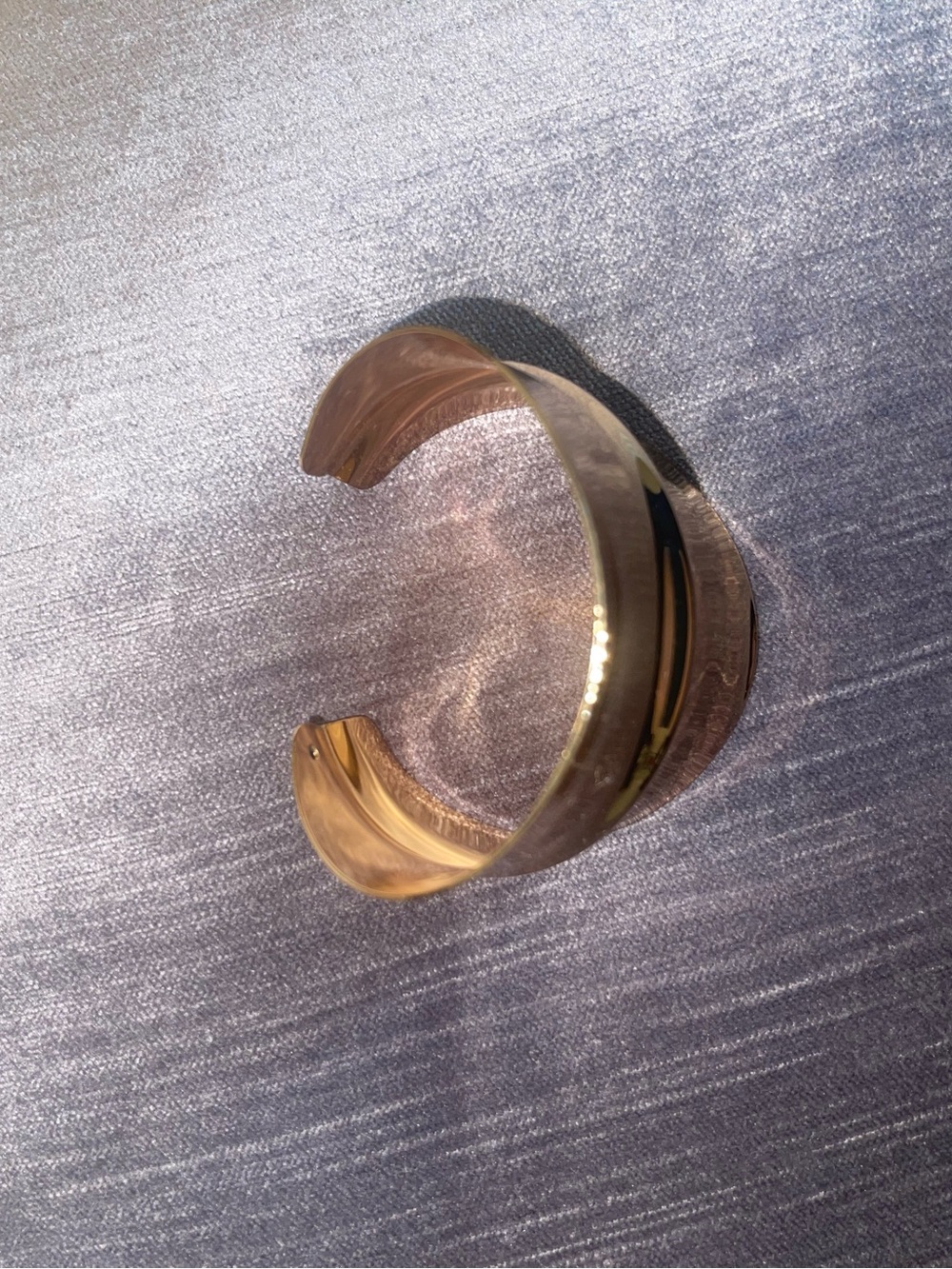 Fashion Nova Shiny Gold Open Cuff Bracelet